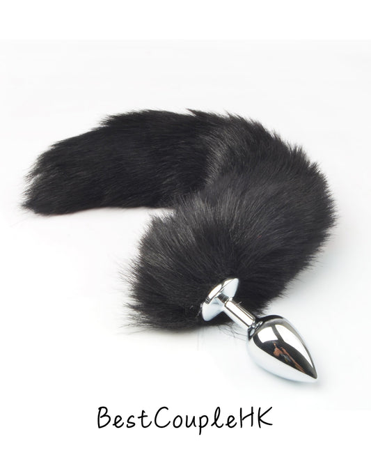 情趣玩具 毛毛肛塞尾巴 S0031 黑 BestCouple HongKong