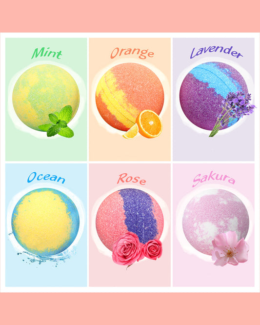 超香沐浴球套裝 六種香味|浴球 泡泡浴 泡澡球 沐浴炸彈|Staycation 旅行必備 BestCouple HongKong