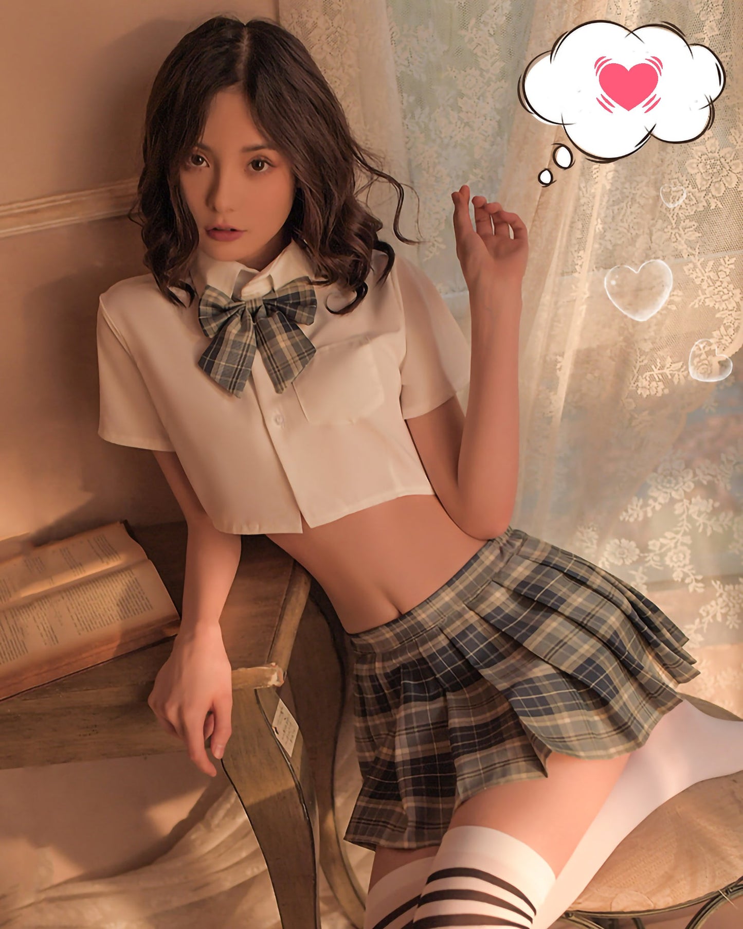清純學院JK套裝 (藍) - 情趣內衣 BestCouple HongKong
