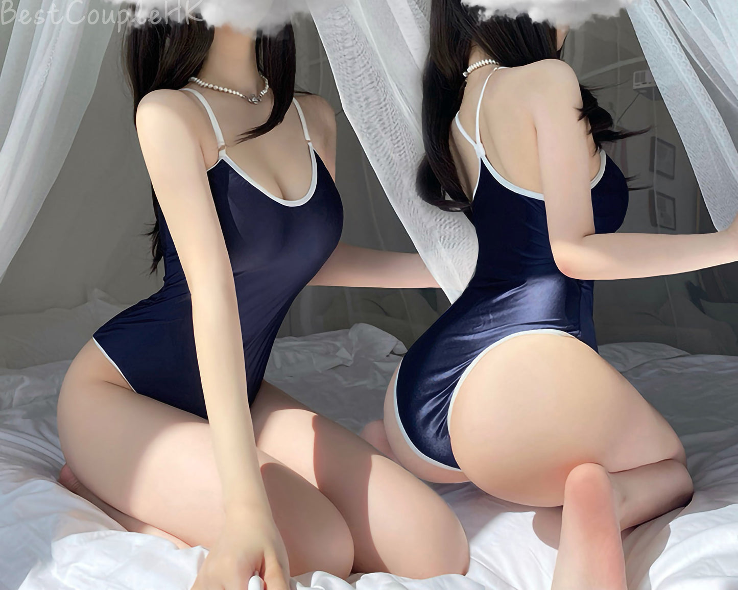暗扣開襠死庫水連體衣套裝 - 情趣內衣 BestCouple HongKong