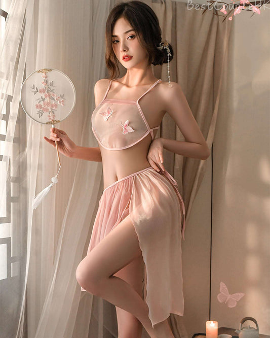 唯美古風肚兜分片裙套裝 - 情趣內衣 BestCouple HongKong