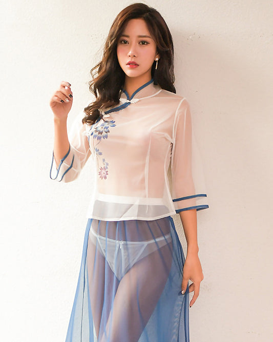 透視印花民國套裝 - 情趣內衣 BestCouple HongKong