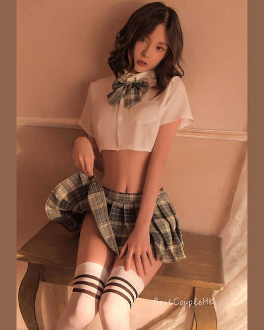 清純學院JK套裝 (藍) - 情趣內衣 BestCouple HongKong